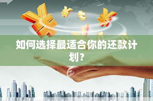 汉滨如何选择最适合你的还款计划？