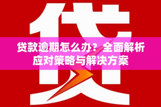汉滨贷款逾期怎么办？全面解析应对策略与解决方案