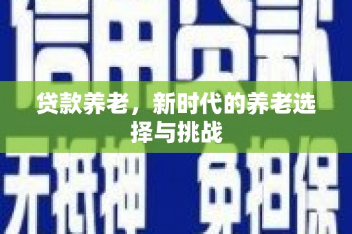 汉滨贷款养老，新时代的养老选择与挑战