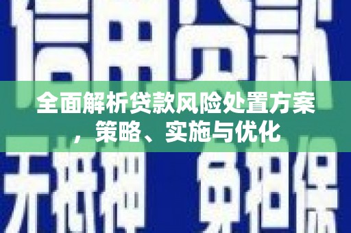 汉滨全面解析贷款风险处置方案，策略、实施与优化
