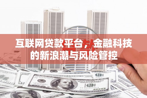 汉滨互联网贷款平台，金融科技的新浪潮与风险管控